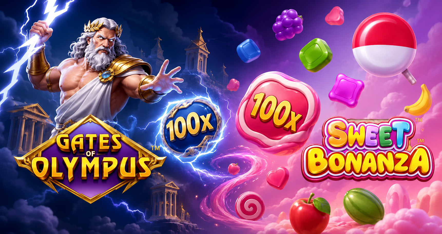Gates of Olympus vs Sweet Bonanza, Mana Slot Terbaik?