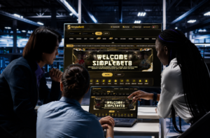 Tampilan dashboard Simplebet8 dengan desain minimalis.